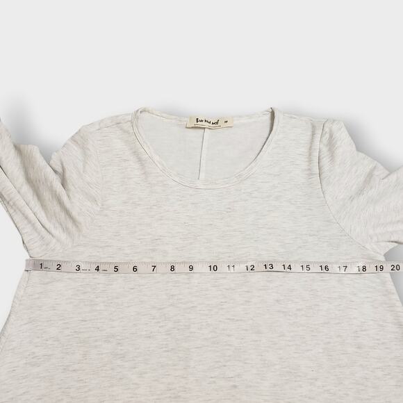 Three Bird Nest Jake Long Sleeve Crewneck Jersey Dress Gray Heather Sz Medium - Picture 9 of 13